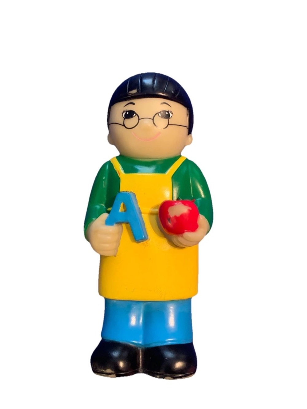 Vintage Japanese Toy Figure teacher With Apple